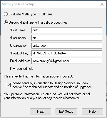 mathtype 7.0 product key